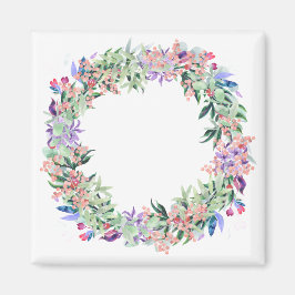 Floral Berries Wreath Magnet