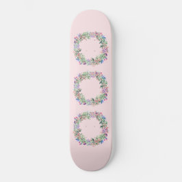 Floral Berries Wreath Skateboard
