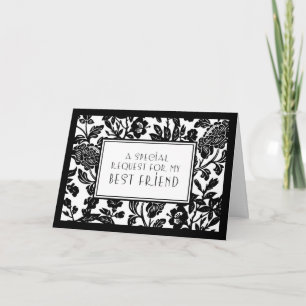Floral Best Friend Bridesmaid Einladungskarte