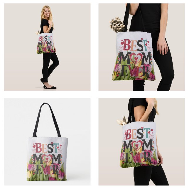 Floral Best Mama Ever Chic Tasche (Floral Best Mom Ever Chic Tote Bag
)
