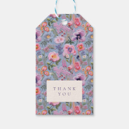 Floral bestickte Hochzeitstipps Vielen Dank Geschenkanhänger