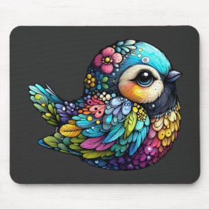 Floral Bird Harmony Mousepad