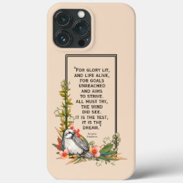 Floral Bird iPhone Case mit Sanderson Zitat