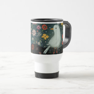 Floral Bird Reisebecher
