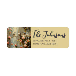 Floral Bird Themed Address Labels