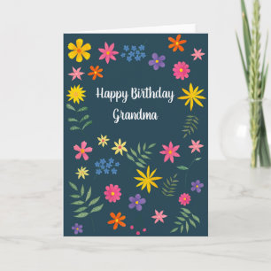 Floral Birthday Card Karte