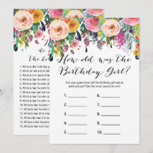 Floral Birthday Games x2 - Handyspiel| wer weiß