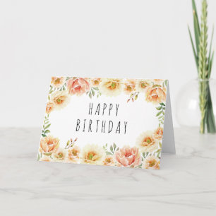 Floral Birthday Karte