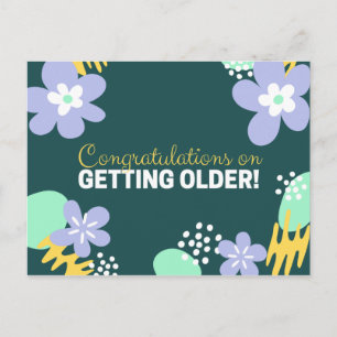 Floral Birthday Postkarte