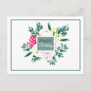 Floral Birthday Postkarte