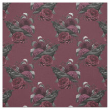 Floral Black Raven on Wine