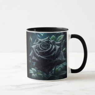 Floral Black Rose Tasse