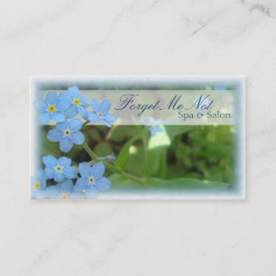 Floral blanc bleu élégant de carte de visite de