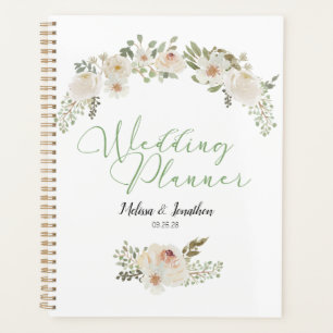 Floral blanc Élégant Wedding planner romantique