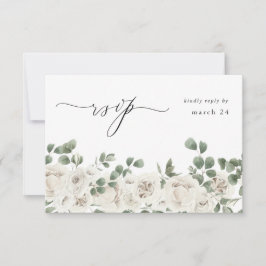 Floral blanc et Eucalyptus avec Repas RSVP