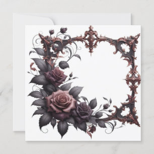 Floral Blank Invitation Faire-part