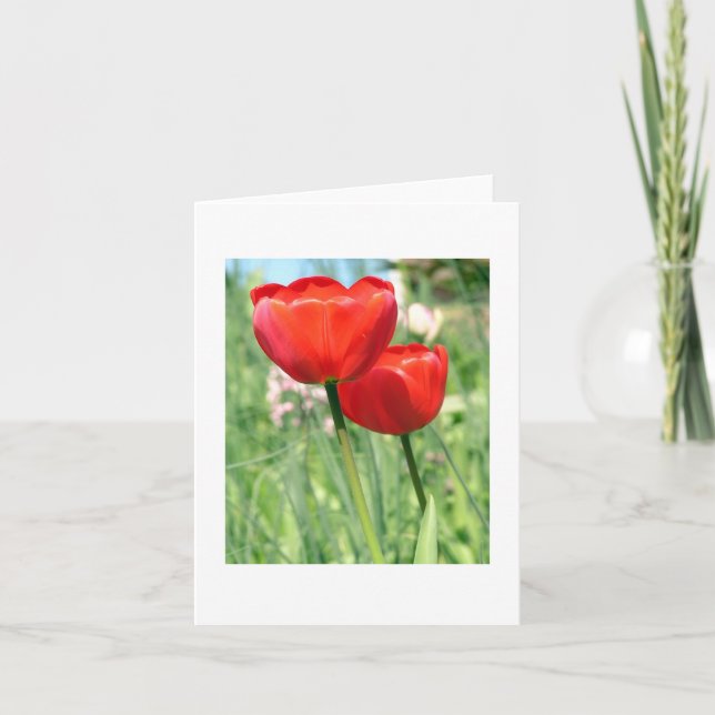 Floral Blank Notecard Karte (Vorderseite)