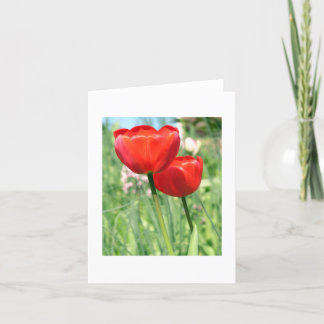 Floral Blank Notecard Karte