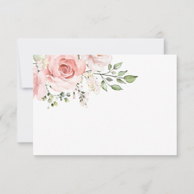 Floral Blanko vielen Dank Karte (Vorderseite)