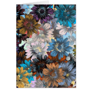 Floral bleu et marron