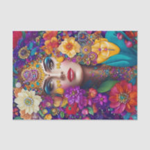 Floral Bloom Trendy Dekoupage Tissue Paper