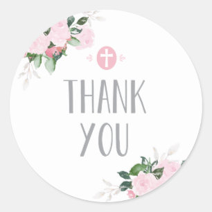 Floral Blooms Religious Danke Sticker
