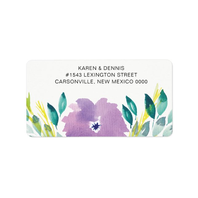Floral Blossom-Adressetikett Adressaufkleber (Vorne)