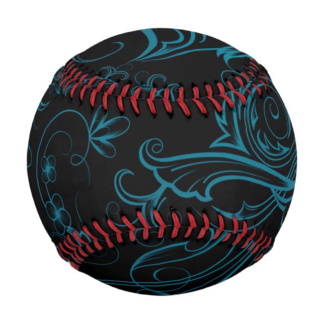 Floral Blue Baseball (Rückseite)