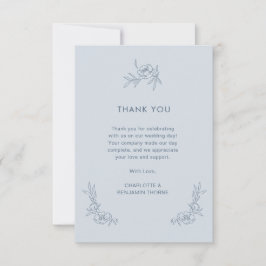 Floral Blue Danke Card