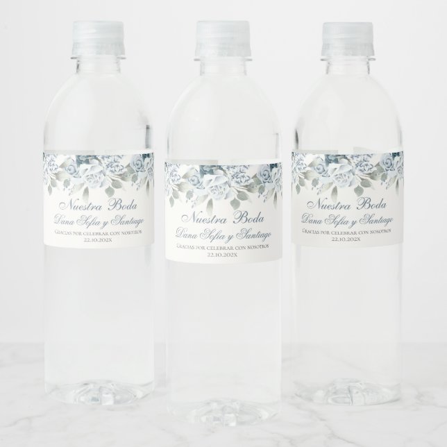 Floral Blue Spanish Wedding (Flaschen)