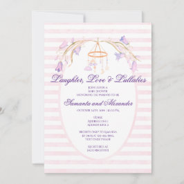 Floral Bluebell Mobile Celestial Girl Baby Dusche Einladung