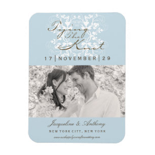 Floral Blühte, das Foto des Knotens Save the Date Magnet