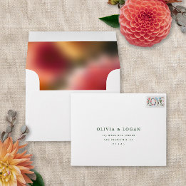 Floral Blur Moderne Sommer-Herbst-Hochzeit A2 Antw