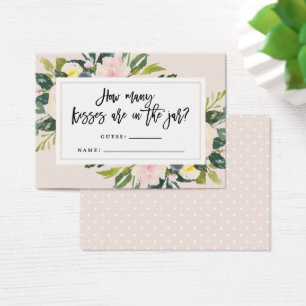 Floral Blush manuscrit Baisers de Guise Carte