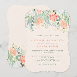 Floral Blush Romance | Wasserfarbenhochzeit Einladung