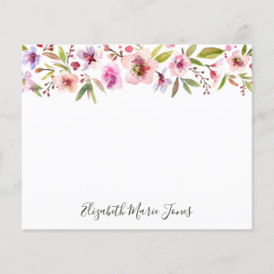 Floral Blush rose cerisier fleurs Budget Carte pou