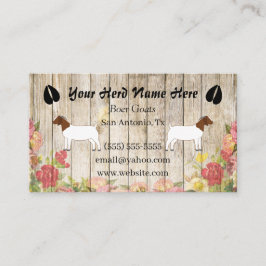 Floral Boat Goat Business Card Visitenkarte