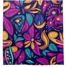 Floral Boho Abstrakt farbig