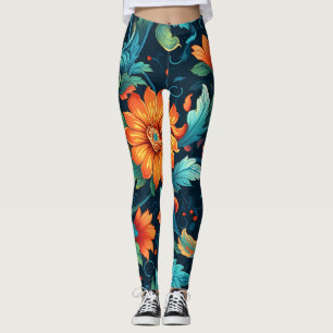 Floral Boho Art Pattern Leggings