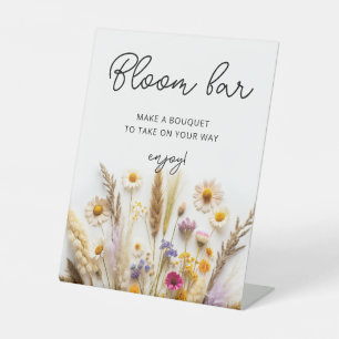 Floral Boho Bloom Bar Sockelschild
