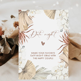 Floral Boho Elegante Datum Night Iccione Sockelschild
