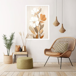 Floral Boho Mitte Jahrhundert Moderne Print Poster