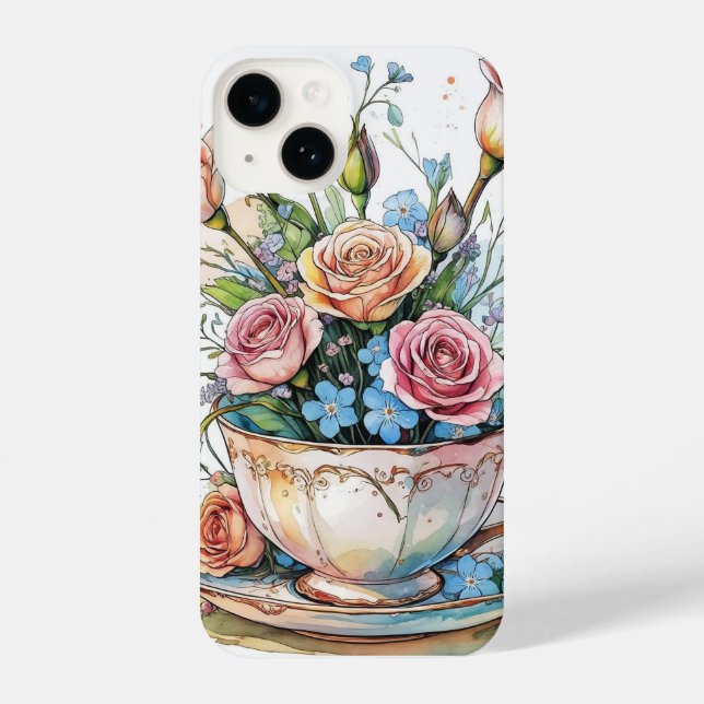 Floral boho phonecase iPhone 14 hülle (Rückseite)