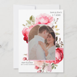 Floral Boho Save the Date Invitations Einladung