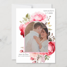Floral Boho Save the Date Invitations Magneteinladung