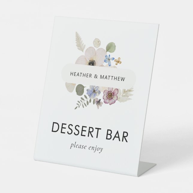 Floral Boho Sockelschild (Vorderseite)