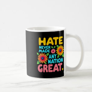 Floral Boho Stil Hass nie machte irgendeine Nation Kaffeetasse