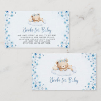 Floral Boho Teddy Bear Babydusche Buchanfrage Begleitkarte