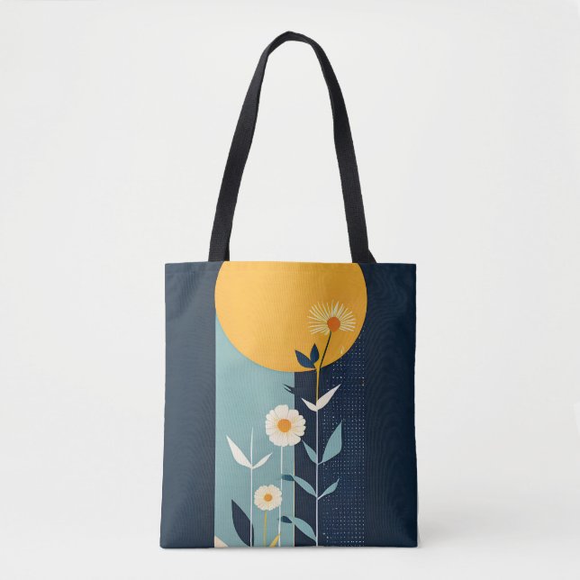 Floral Boho Tote Bag Tasche (Vorderseite)