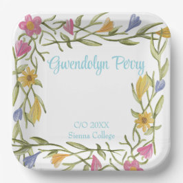 Floral Boho Uni-Abschluß Party Pappteller